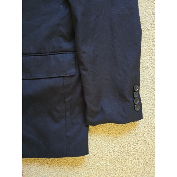 J. Crew Aldridge Crespi Dark Navy Cotton Sport Coat Blazer Mens Size 44R - Picture 5 of 10